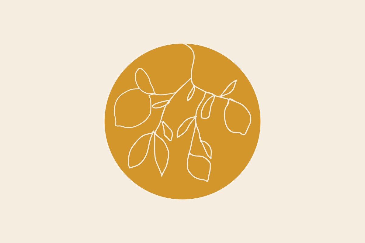 Lemon & Honey gold lemon botanical emblem for Black Friday and Golden Weekend in the City of Orange, CA