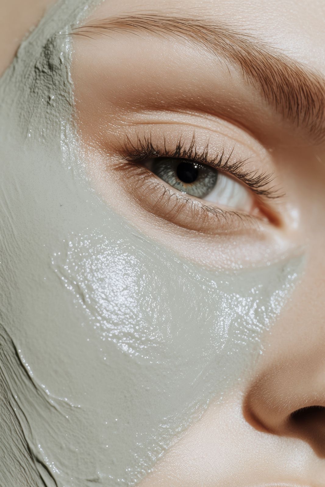 Clarifying clay mask on clean skin, acne facials at Lemon & Honey Day Spa, City of Orange, CA