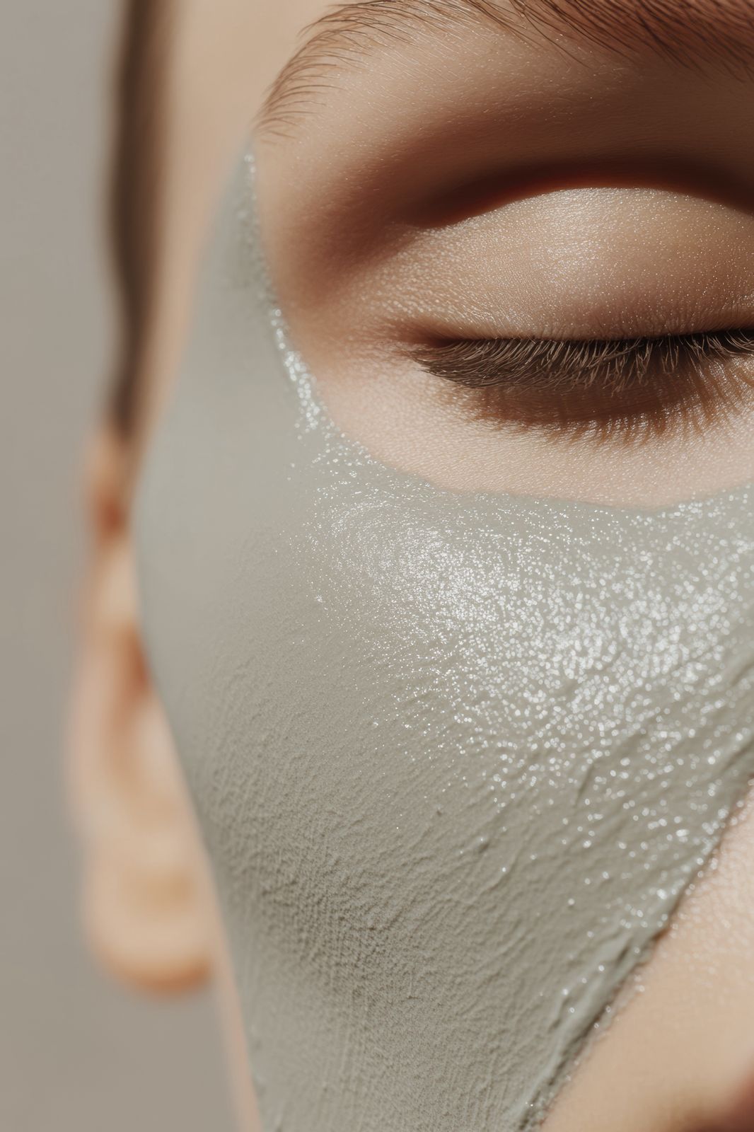 Clay mask during a facial, oxygen facials at Lemon & Honey Day Spa, City of Orange, CA