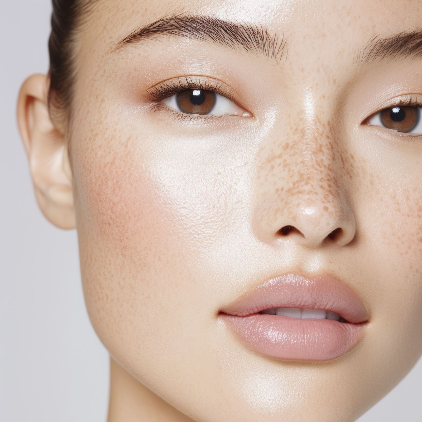 Even, luminous skin with natural freckles, brightening facials at Lemon & Honey Day Spa, City of Orange, CA