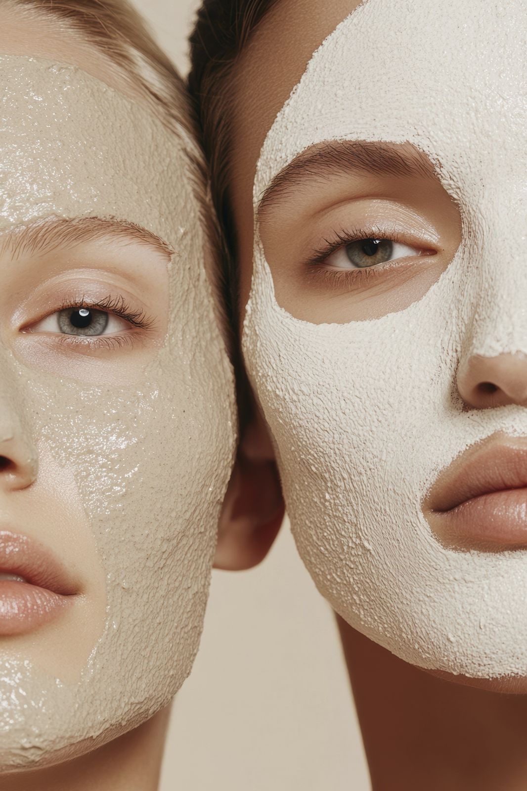 Two women in clay treatment masks, Indulge facials at Lemon & Honey Day Spa, City of Orange, CA